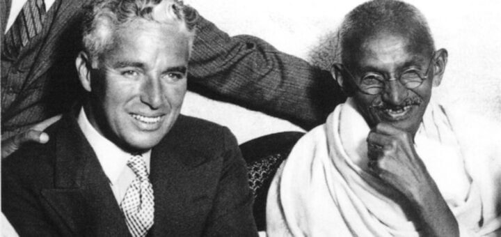 Charlie Chaplin e Gandhi