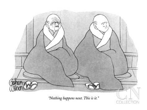 vignetta new yorker con monaci zen